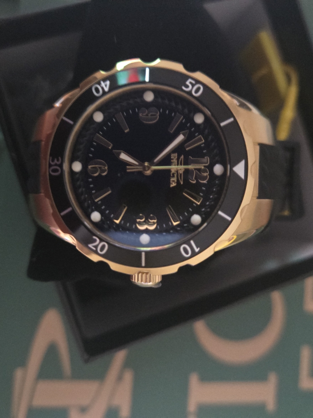 Gold and Black Women’s Halo Watch - Unbranded